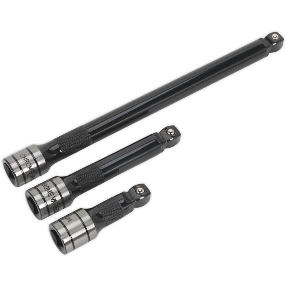 3 Piece Premium Wobble / Rigid Extension Bar Set - 3/2" Sq Drive - Deep Knurling 5056524252420