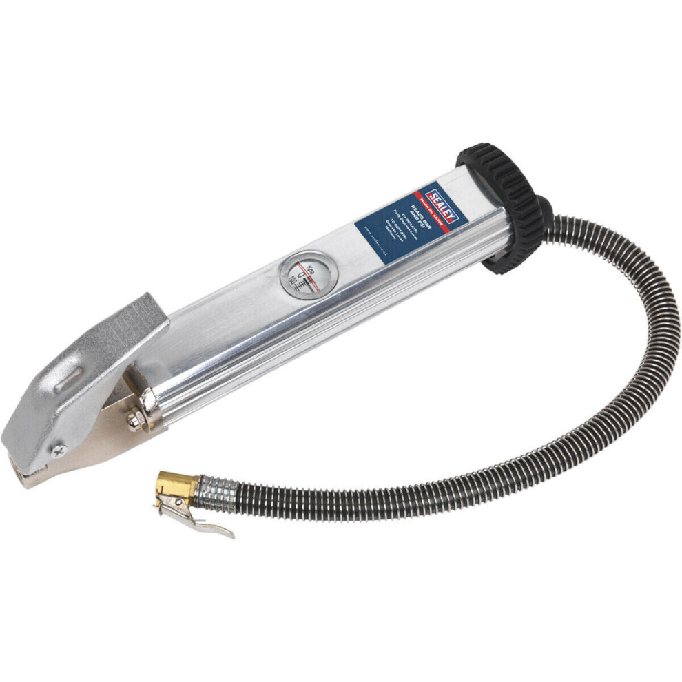 Premium Tyre Inflator - Clip-On Chuck - Heavy Duty Aluminium Body & 0.5m Hose