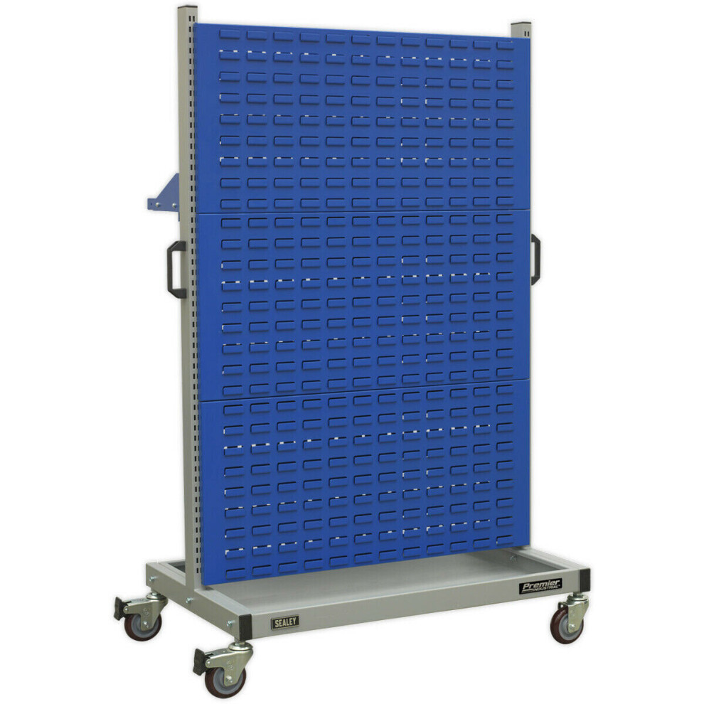 Industrial Mobile Storage System with Shelf - 960 x 640 x 1605mm - Four Castors