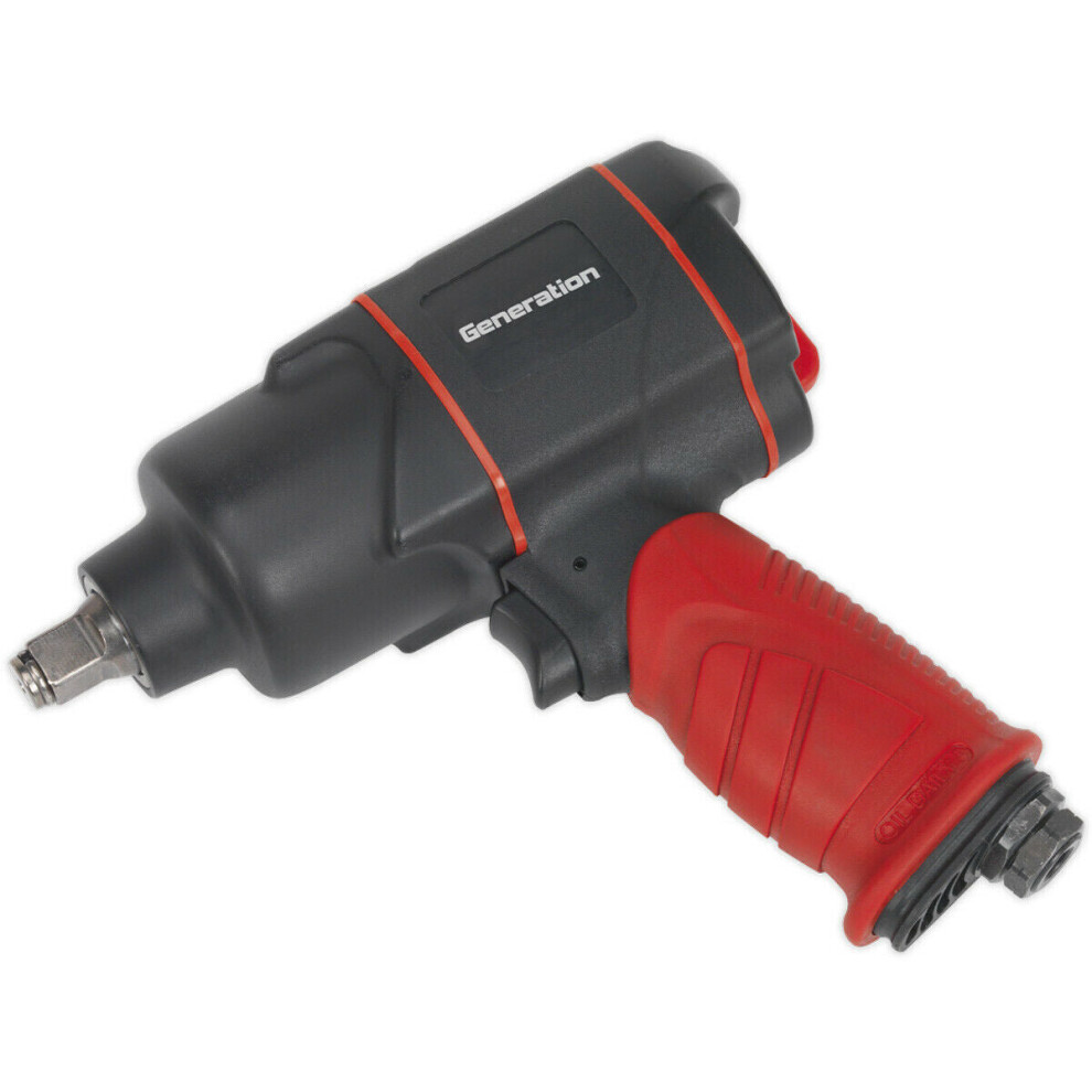 Composite Air Impact Wrench - 1/2 Inch Sq Drive - Twin Hammer - 9000 rpm