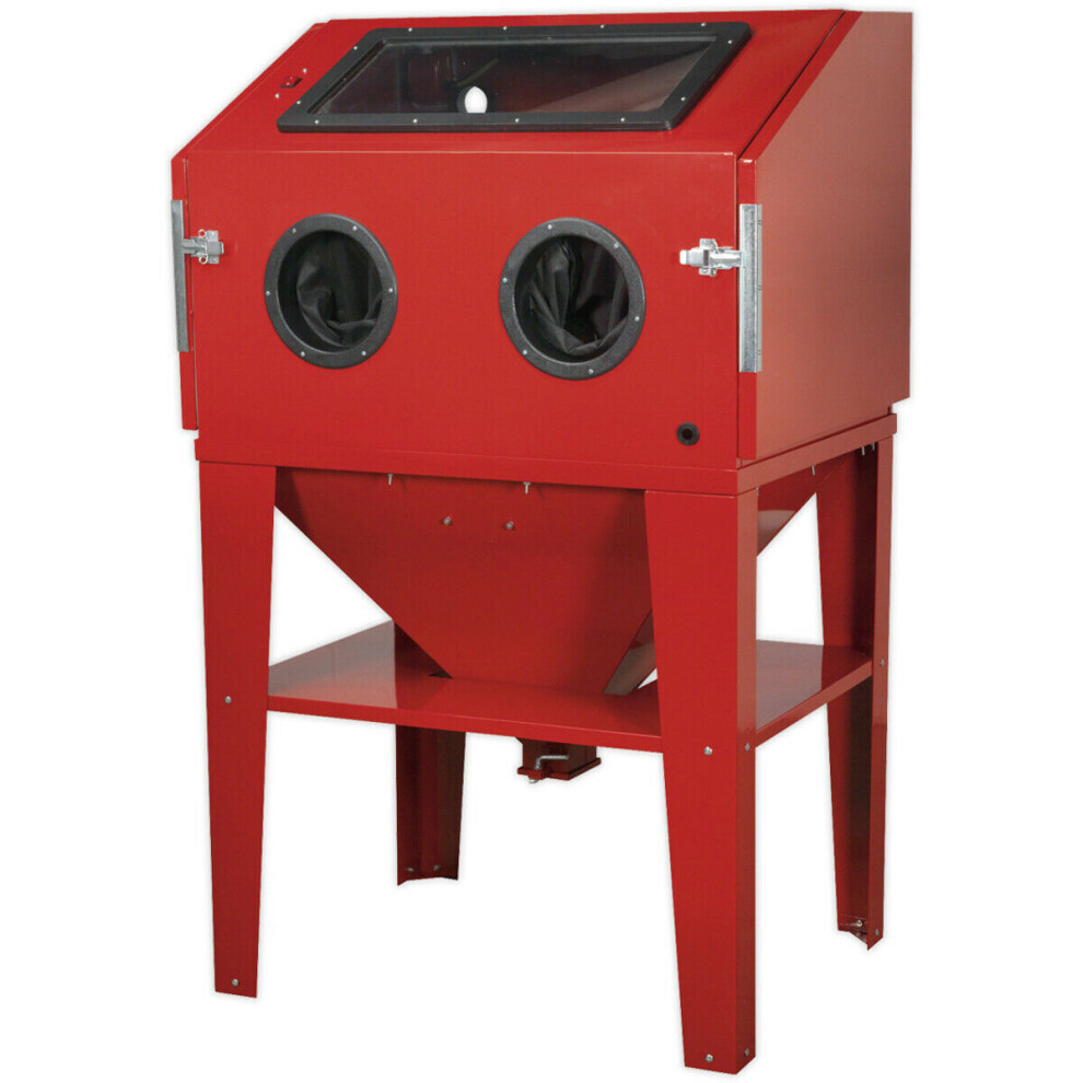 Loops Twin Access Shot Blast Cabinet & Gun Kit 960 X 720 X 1500Mm Floor Standing Prep