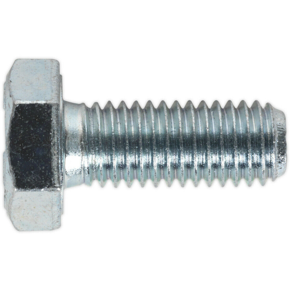 25 PACK HT Setscrew - M10 x 25mm - Grade 8.8 Zinc - Fully Threaded - DIN 933