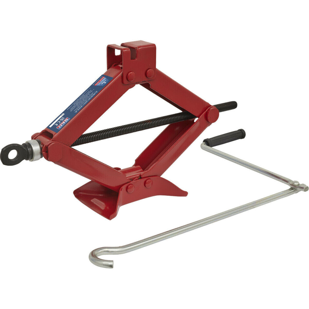 1 Tonne 1000KG Heavy Duty Scissor Jack & Handle - Smooth Car Vehicle Thread Lift