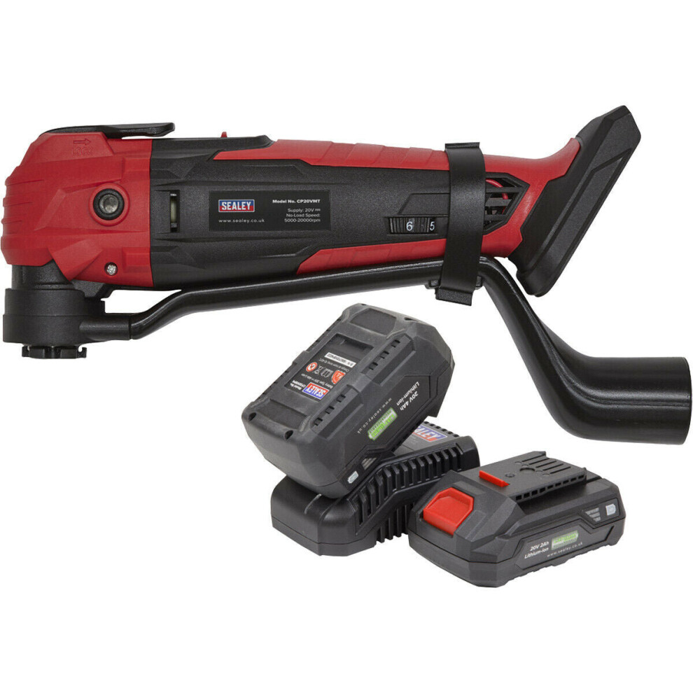 20V Cordless Oscillating Multi Tool Kit - 2 x Batteries & Charger - Canvas Bag