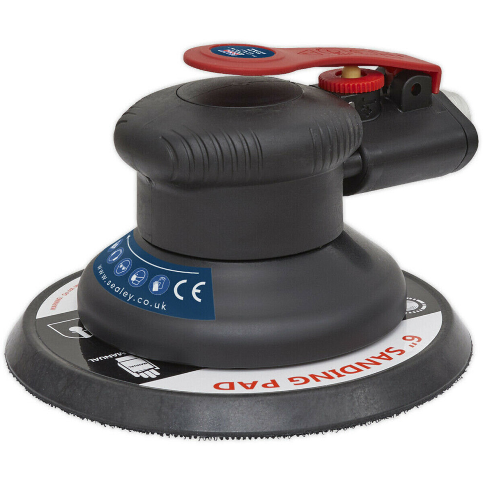 PRO 150mm AIR Palm Sander 5mm Orbital - 1/4" BSP Variable Speed Hook & Loop Pad