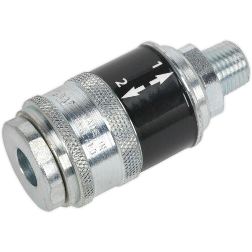 Loops Safety Coupling - Male 1/4" BSPT - 2-Stage Release System - Self Venting 2