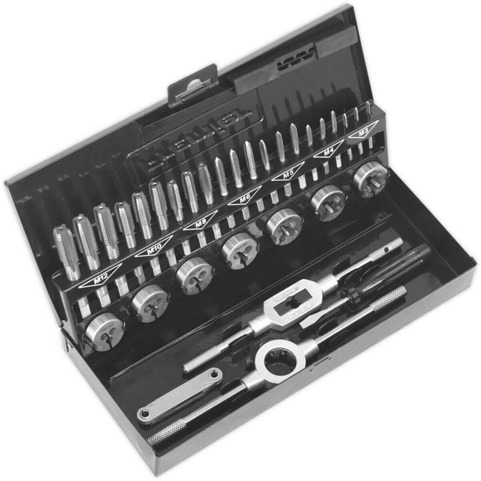 32pc PREMIUM Metric Tap & Split Die Set - M3 to M12 Bar & Socket Threading Tool