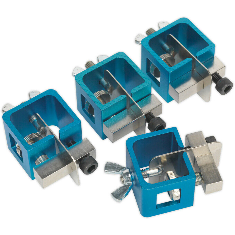4 Piece Butt Welding Clamp Set - Built In Level Adjustment - Evenly Spaced Welds