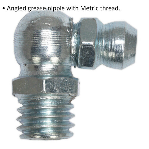 Loops 25 PACK 90 Degree Angled Grease Nipple Fitting - M8 x 1mm Metric Thread 1