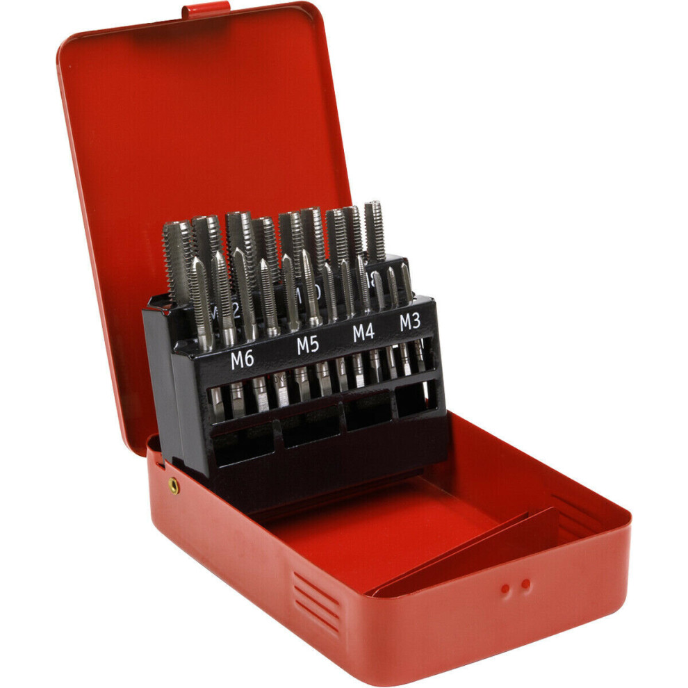 21pc Metric Tap Set - M3 to M12 - Manual Socket Threading / Tapping Bit Tool Kit