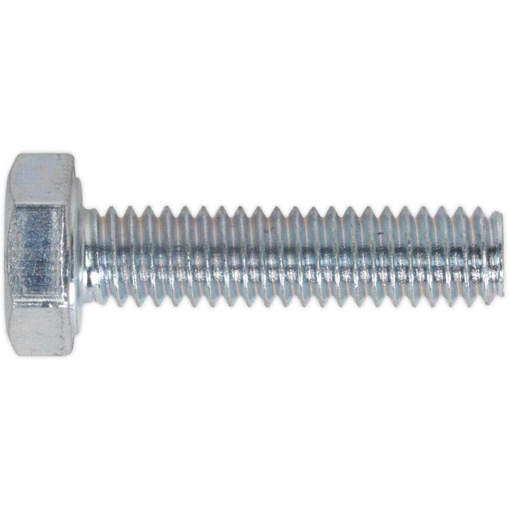 50 PACK HT Setscrew - M4 x 10mm - Grade 8.8 Zinc - Fully Threaded - DIN 933