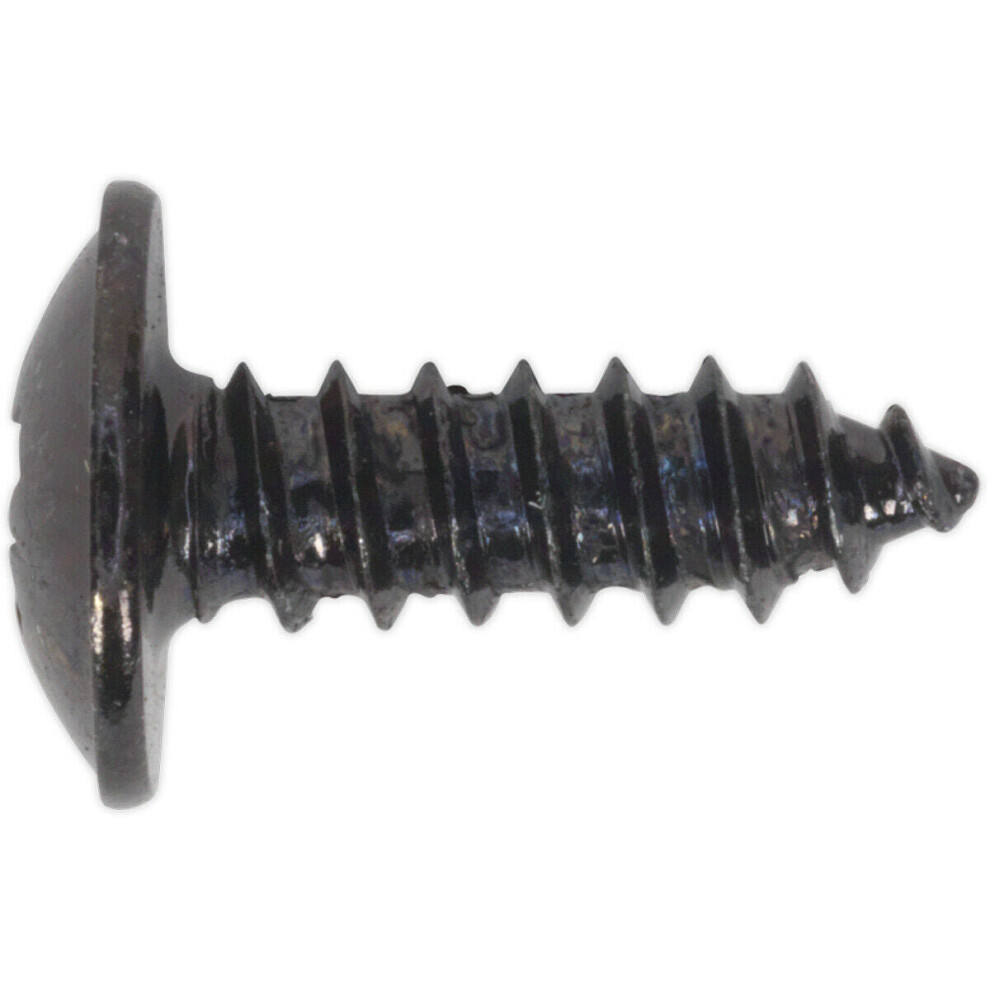 100 PACK 4.2 x 13mm Self Tapping Black Screw - Flanged Pozi Head - Fixings Screw