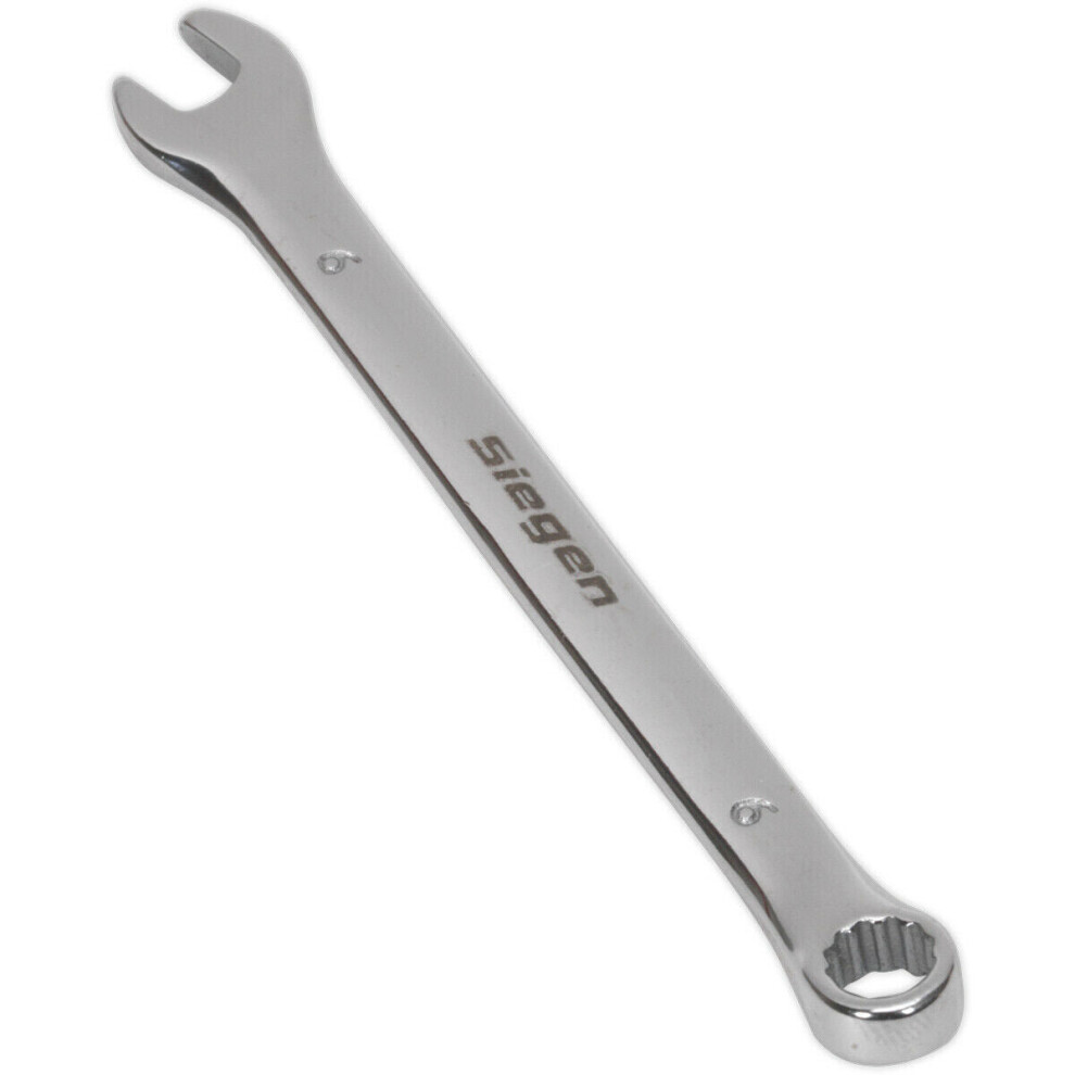 Hardened Steel Combination Spanner - 6mm - Polished Chrome Vanadium Wrench