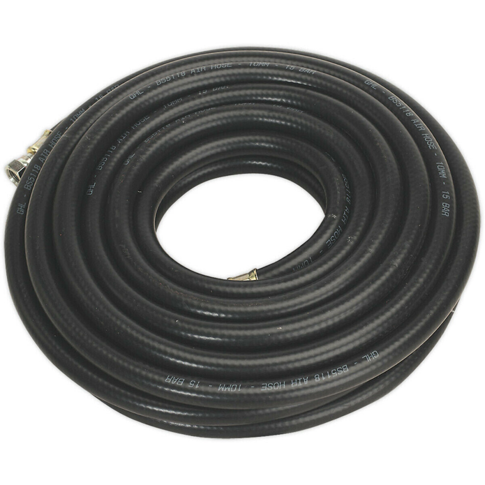 Heavy Duty Air Hose With 1/4 Inch Bsp Unions - 10 Metre Length - 10Mm Bore 5056524240076