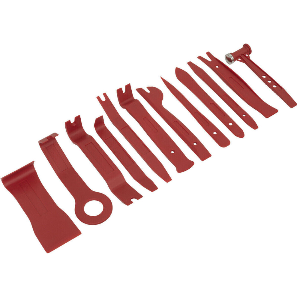 12 Piece Trim & Upholstery Tool Set - Resilient Nylon - Trim & Trim Stud Removal 5056581900586