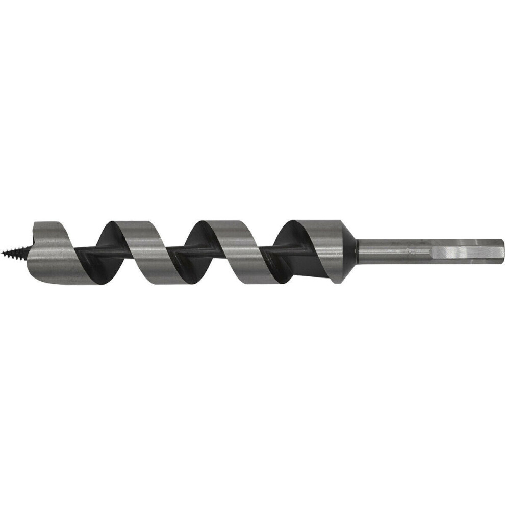 Loops 30 X 235Mm Hardened Auger Wood Drill Bit - Hexagonal Shank - Woodwork Timber