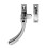 Loops Bulb Ended Casement Window Fastener 98mm Handle 45mm Centres Satin Chrome 2