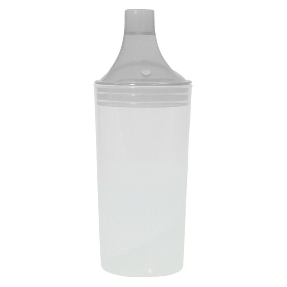 Clear Drinking Sippy Cup - Two Spouts - Blended Foods And Liquids - Dishwashable Aidapt