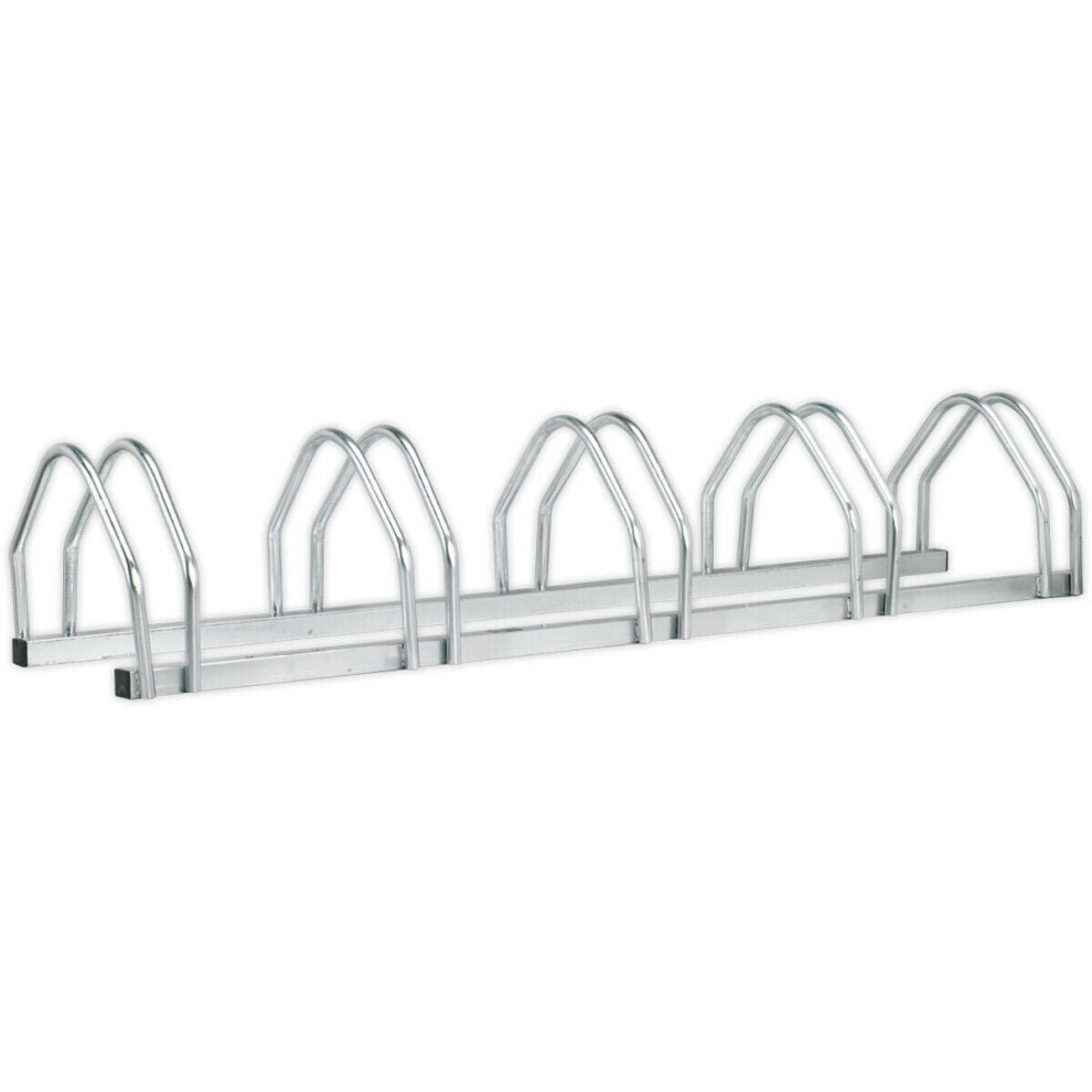 Heavy Duty Bicycle Rack - Five Bike Capacity - Galvanized Steel Construction