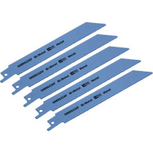 5 PACK 150mm Bi-Metal Reciprocating Saw Blade - 24 TPI - Milled Side Set Teeth
