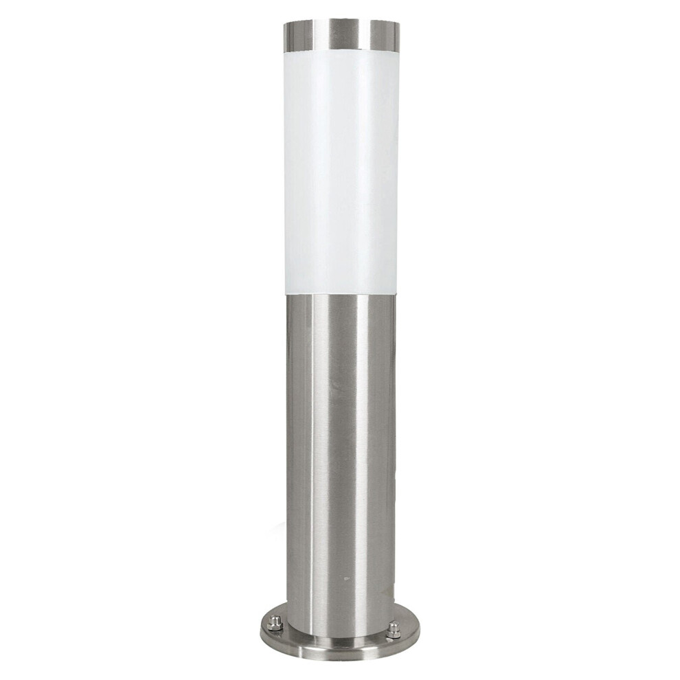 Loops Ip44 Outdoor Bollard Stainless Steel 12W E27 450Mm Driveway Lamp Post Light