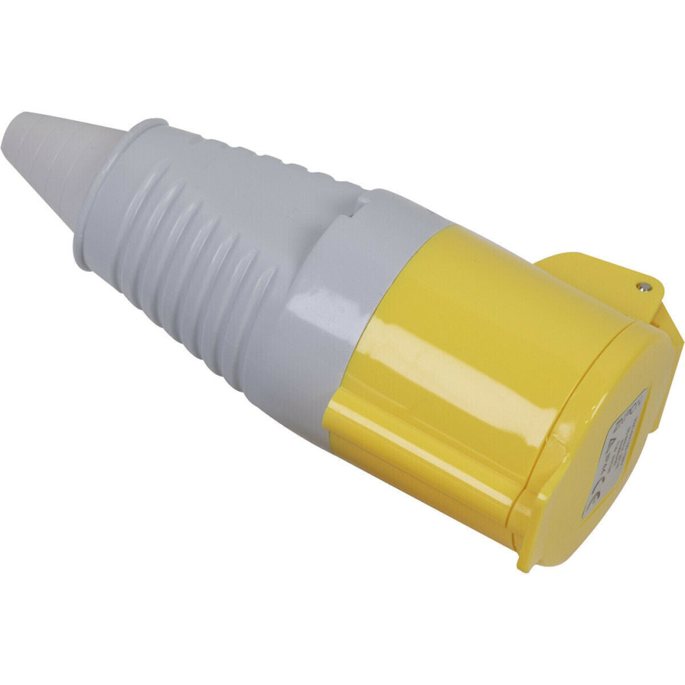 Loops 110V Yellow Plug Socket - Suitable For 2P+E 16A Connectors - Ip44 Rated