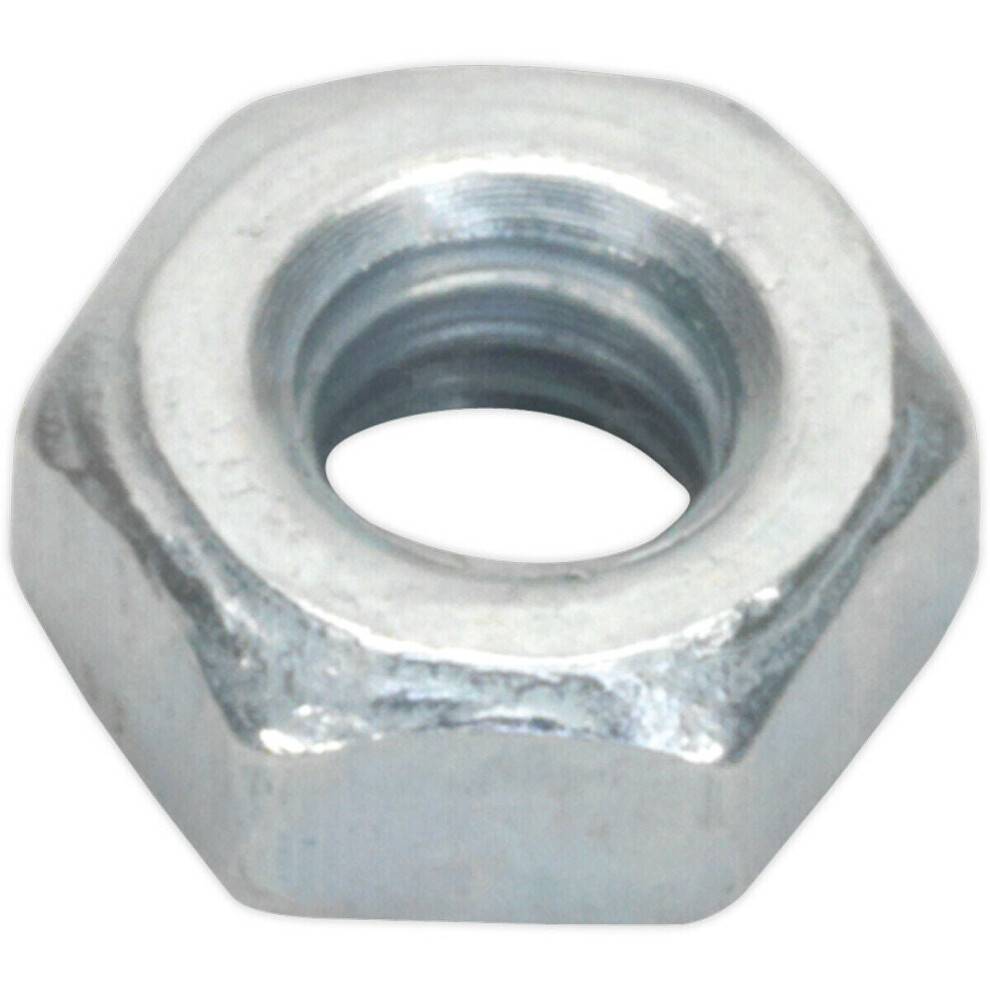 Loops 100 Pack - Steel Finished Hex Nut - M3 - 0.5Mm Pitch - Manufactured To Din 934