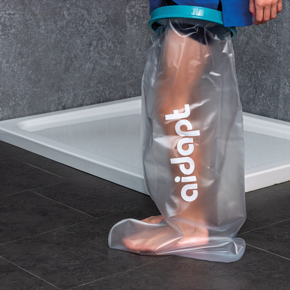 Loops Kids Long Leg Cast Protector - Neoprene Seal Full Length Foot Leg Bandage Cover