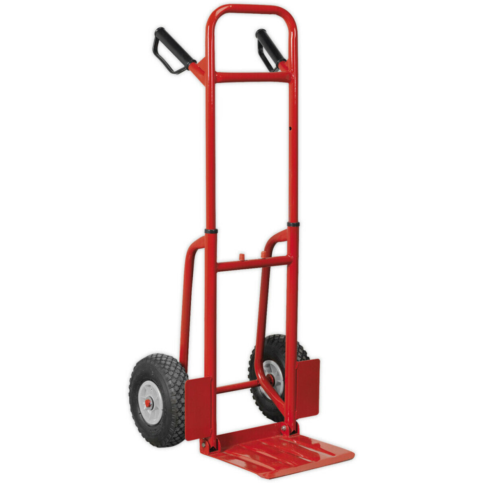 200Kg Folding Sack Truck With Pneumatic Tyres - Tubular Steel Construction 5056524269367