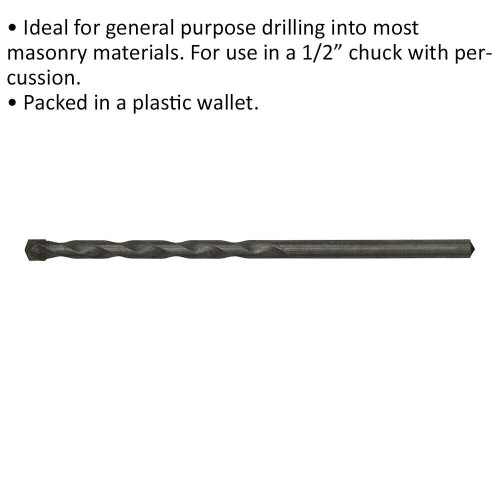 Loops 4.5 x 85mm Rotary Impact Drill Bit - Straight Shank - Masonry Material Drill 1