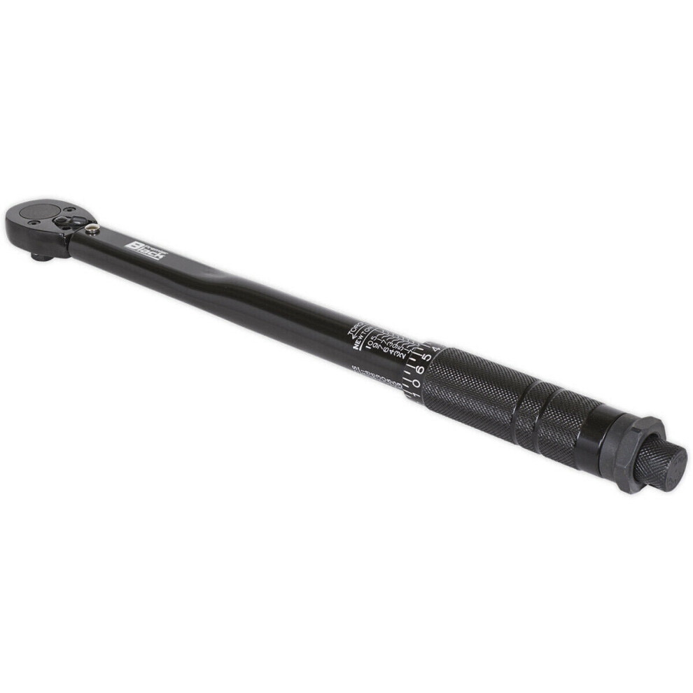 Calibrated Micrometer Torque Wrench - 3/8" Sq Drive - Flip Reverse - Black