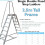 Loops 1.7m Heavy Duty Double Sided Fixed Step Ladders Safety Handrail & Wide Platform 2