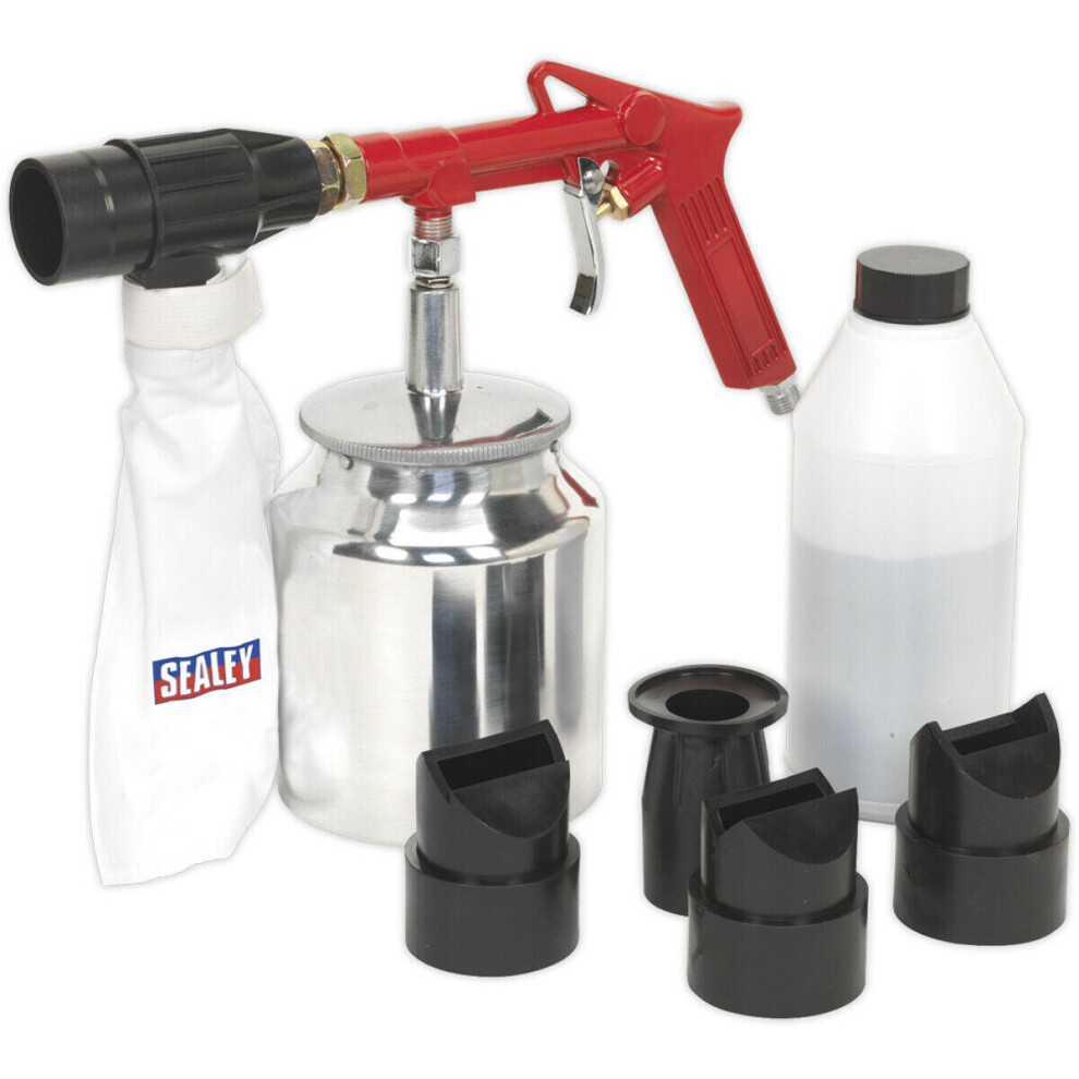 Recirculating AIR Sandblasting Kit - Gun Nozzles & Grit - Bodyshop Preparation