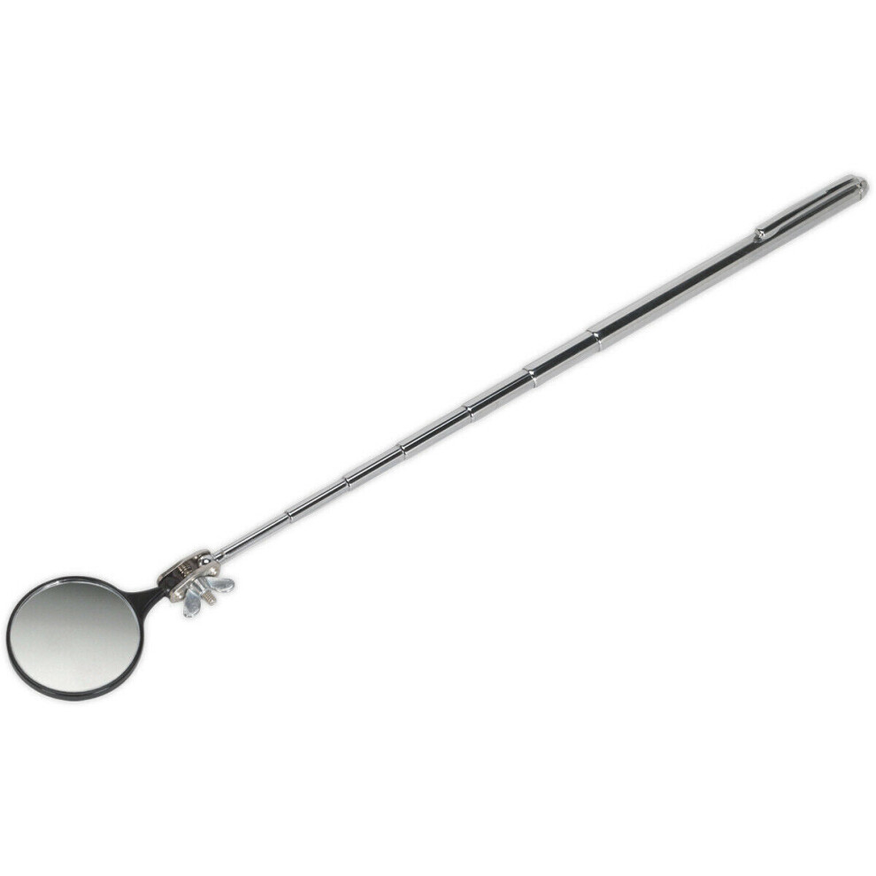 Loops 690Mm Telescopic Articulated Inspection Mirror - Round 40Mm Mirror - Pocket Clip