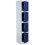 Loops 4 Door Single Locker - 380 x 450 x 1850mm - Ventilated Locking Doors - Flat Pack 3