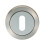 Loops Round Lock Profile Escutcheon 52mm Dia Concealed Fix Bright Satin Steel 3