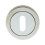 Loops Round Lock Profile Escutcheon 52mm Dia Concealed Fix Bright Steel 2