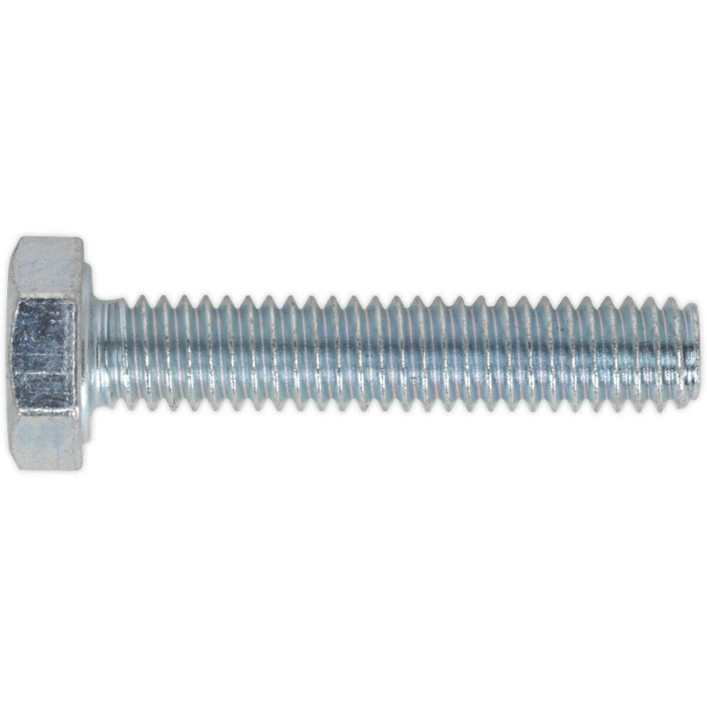 50 PACK HT Setscrew - M4 x 20mm - Grade 8.8 Zinc - Fully Threaded - DIN 933