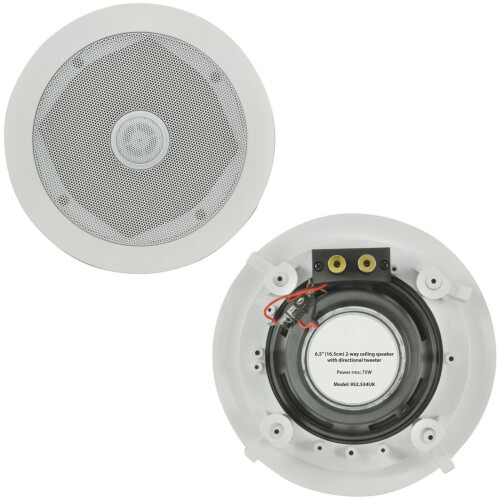 Loops Pair 75W Directional Tweeter Ceiling Speaker 6.5" 8Ohm 2 Way Adjustable HiFi 2