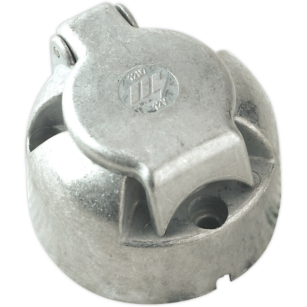 12V Aluminium Towing Socket - N-Type - 7 Pin - Trailer Caravan Electric Lights 5056581931726