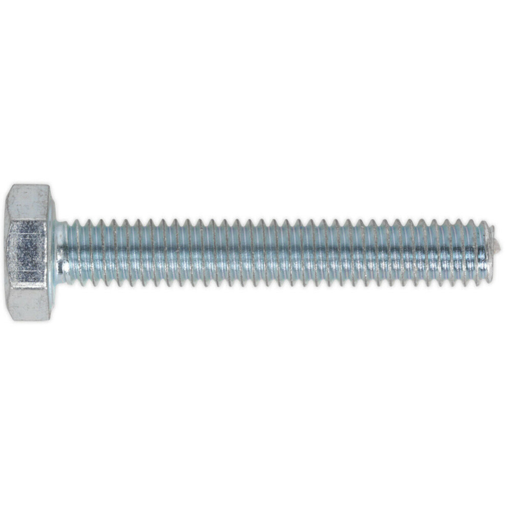 50 PACK HT Setscrew - M4 x 25mm - Grade 8.8 Zinc - Fully Threaded - DIN 933