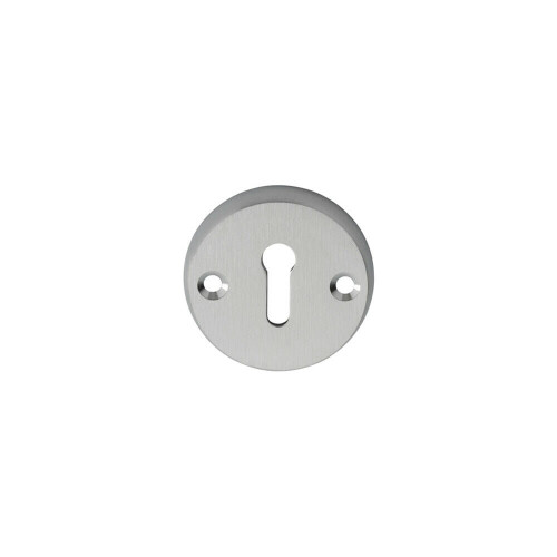 Loops 45mm Lock Profile Open Escutcheon 8mm Depth Satin Chrome Keyhole Cover 1