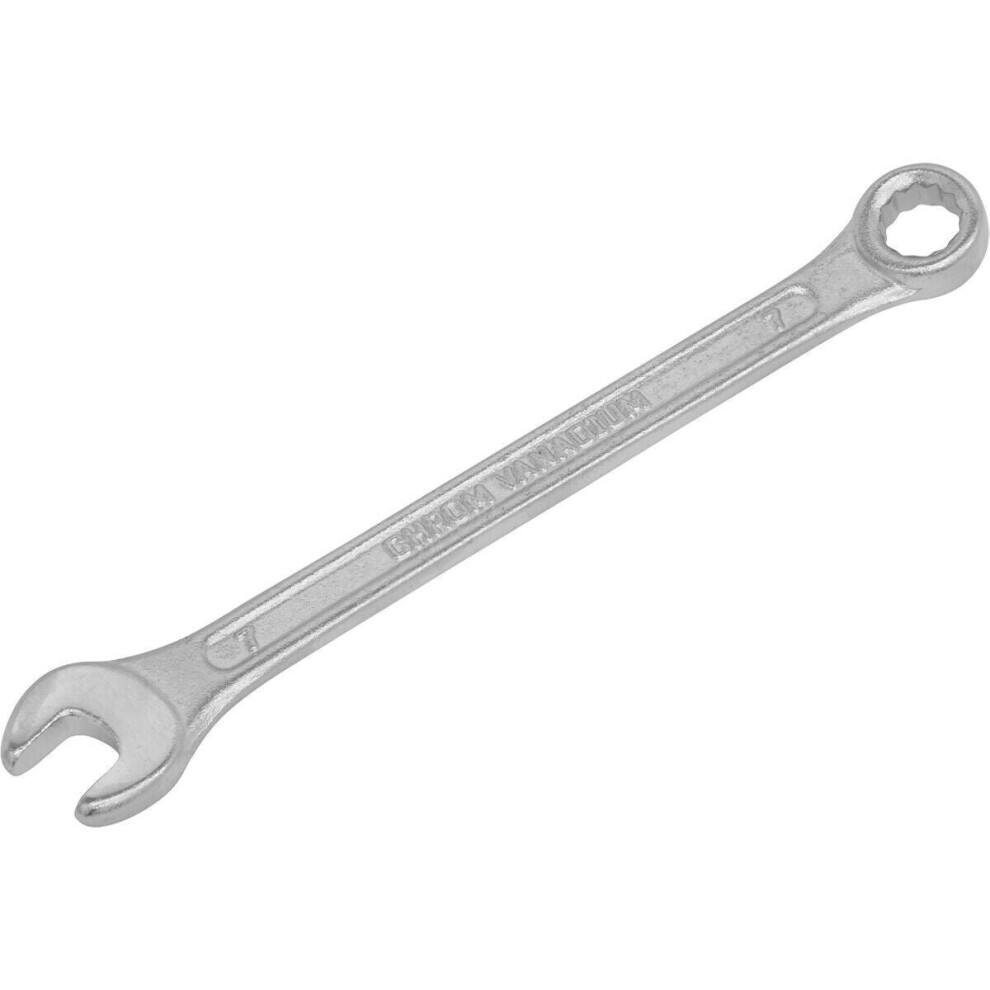 7mm Combination Spanner - Fully Polished Heads - Chrome Vanadium Steel