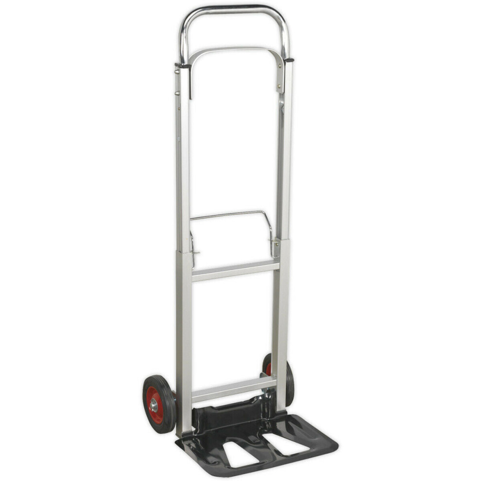 Lightweight Aluminium Folding Sack Truck - 90kg Weight Limit - Telescopic Handle