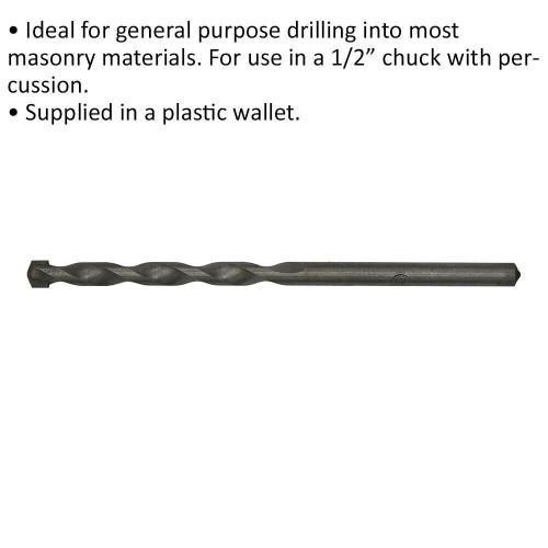 Loops 5.5 x 100mm Rotary Impact Drill Bit - Straight Shank - Masonry Material Drill 1