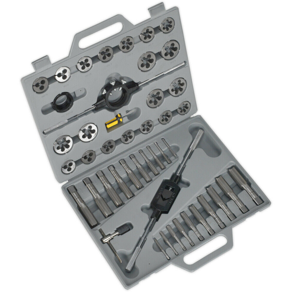 Loops 45Pc Metric Tap & Split Die Set - M6 To M24 - Manual Bar & Socket Threading Tool