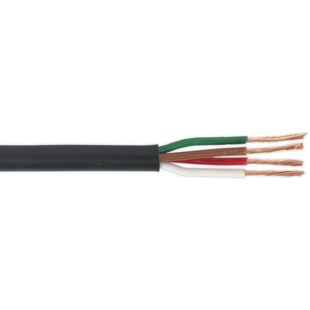Loops 14A Thin Wall Automotive Cable - 30 Metres - Four Core 24/0.20Mm - Black