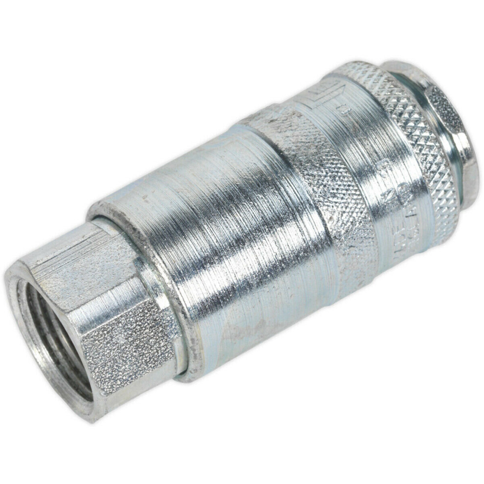 3/8 Inch BSPT Coupling Body Adaptor - Female Thread - 100 psi Free Airflow Rate