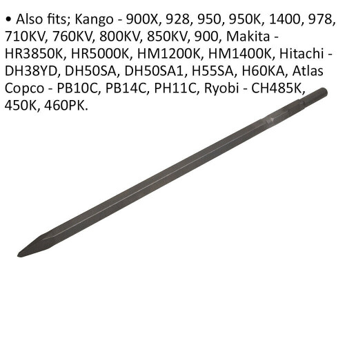 Loops 600mm Impact Breaker Point - Kango 900 - Demolition Hammer Chisel Point 1