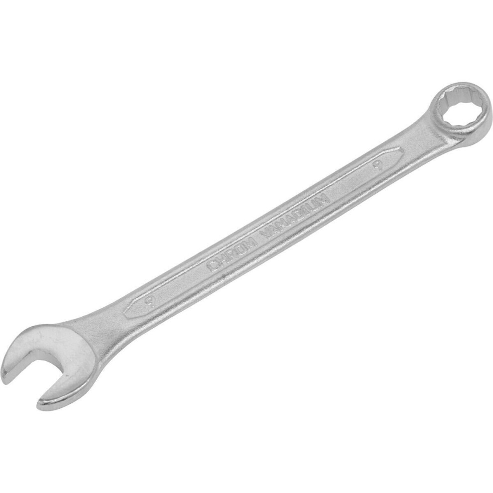 9mm Combination Spanner - Fully Polished Heads - Chrome Vanadium Steel